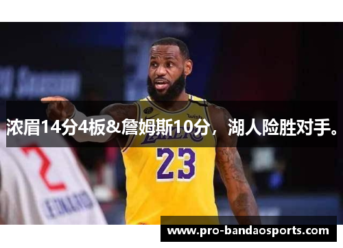 浓眉14分4板&詹姆斯10分，湖人险胜对手。